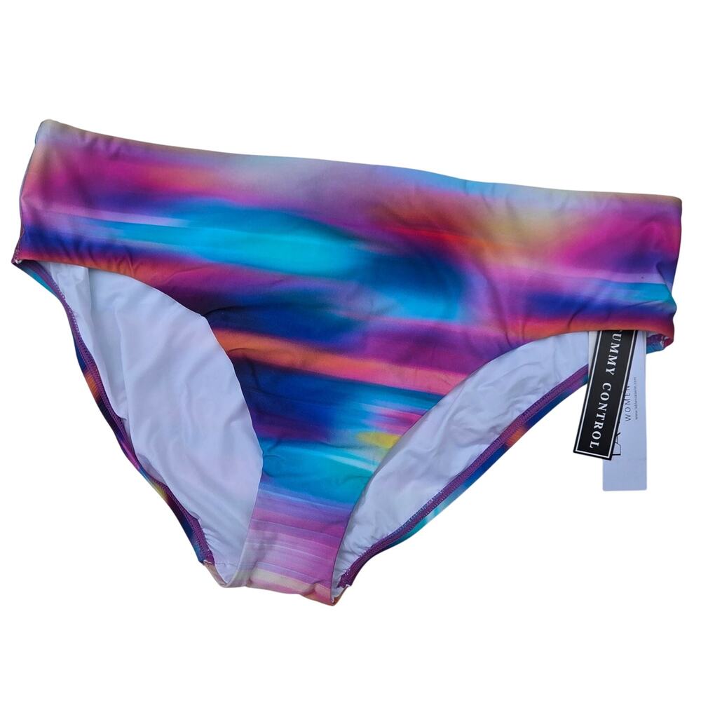 LA BLANCA Women's Sunset Mid-Waist Bikini Bottoms Size 16W NWT